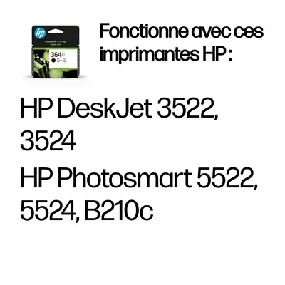 364XL cartouche d'encre noir grande capacité authentique - HP - Toner - visuel 2