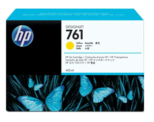 HP 761 cartouche d'encre DesignJet jaune, 400 ml - Autres consommables - visuel 2