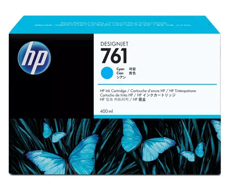HP 761 cartouche d'encre DesignJet cyan, 400 ml - Autres consommables - visuel 1