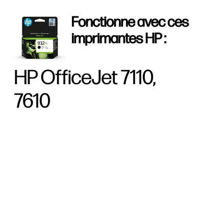 932XL cartouche d'encre noir grande capacité authentique - HP - Cartouches d'encre - visuel 1