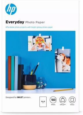 Revendeur officiel Papier HP original Everyday Glossy photo paper white 200g/m2