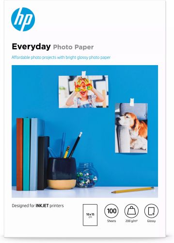 Vente HP original Everyday Glossy photo paper white 200g/m2 100x150mm 100 au meilleur prix