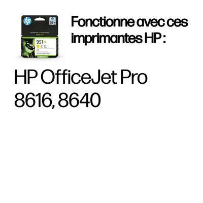 951XL cartouche d'encre jaune grande capacité authentique - HP - Cartouches d'encre - visuel 2