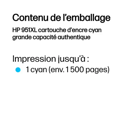 951XL cartouche d'encre cyan grande capacité authentique - HP - Toner - visuel 3