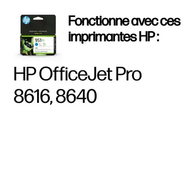 951XL cartouche d'encre cyan grande capacité authentique - HP - Cartouches d'encre - visuel 3