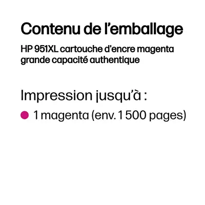 951XL cartouche d'encre magenta grande capacité authentique - HP - Cartouches d'encre - visuel 4