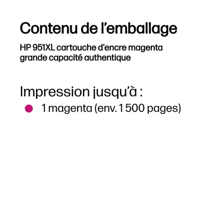 951XL cartouche d'encre magenta grande capacité authentique - HP - Toner - visuel 3