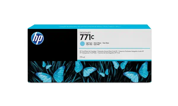 HP 771C cartouche d'encre Designjet cyan clair, 775 ml - Toner - visuel 1