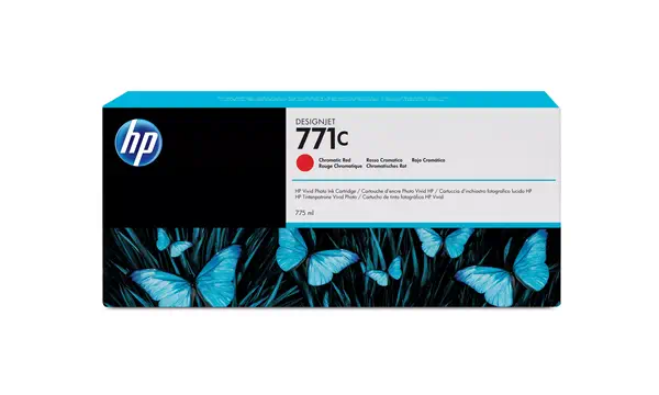 771C cartouche d'encre DesignJet rouge chromatique, 775 ml - HP - Autres consommables - visuel 2