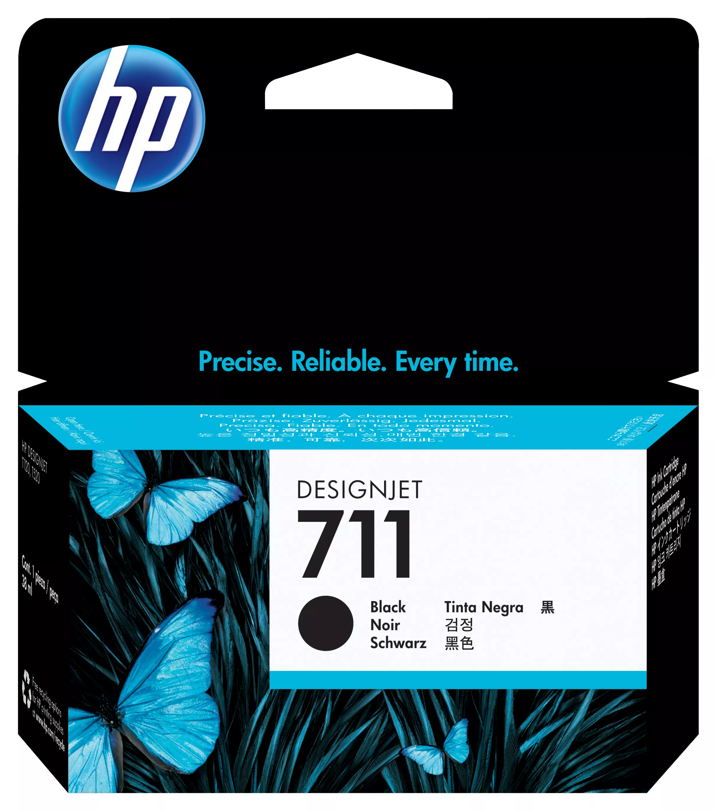 Revendeur officiel Cartouches d'encre HP 711 original Ink cartridge CZ129A black standard capacity