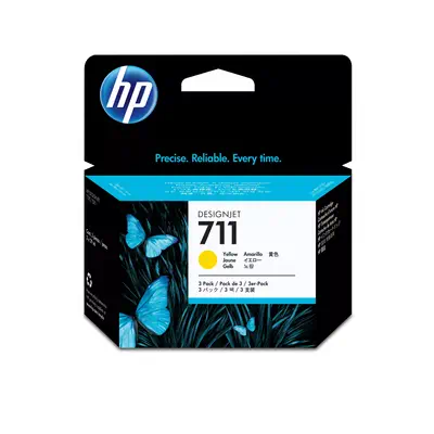 711 pack de 3 cartouches d'encre DesignJet jaune, 29 ml - HP - Autres consommables - visuel 2
