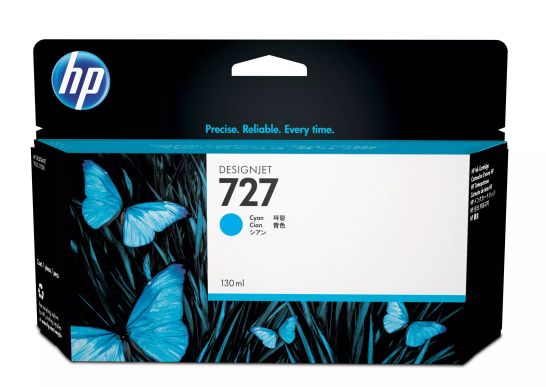 Vente HP 727 original Ink cartridge B3P19A cyan standard capacity 130 ml au meilleur prix