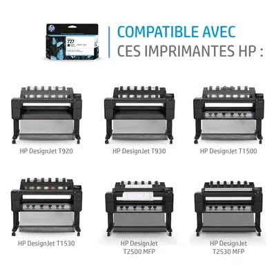 HP 727 cartouche d'encre DesignJet noire mate, 130 ml - Autres consommables - visuel 1