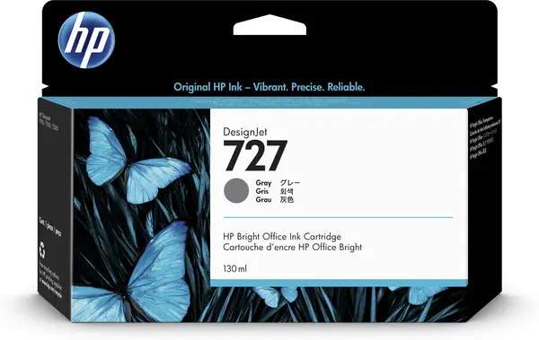 HP 727 cartouche d'encre DesignJet grise, 130 ml - Autres consommables - visuel 2