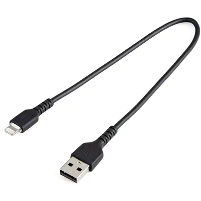 Vente Câble USB StarTech.com Câble USB-A vers Lightning Noir Robuste 30cm sur hello RSE