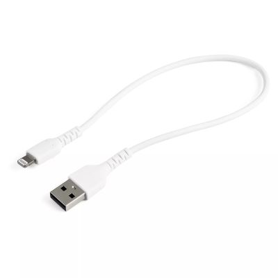 Vente Câble USB StarTech.com Câble USB-A vers Lightning Blanc Robuste 30cm - Câble de Charge/Synchronisation de Type A vers Lightning en Fibre Aramide - iPad/iPhone 12 - Certifié Apple MFi sur hello RSE