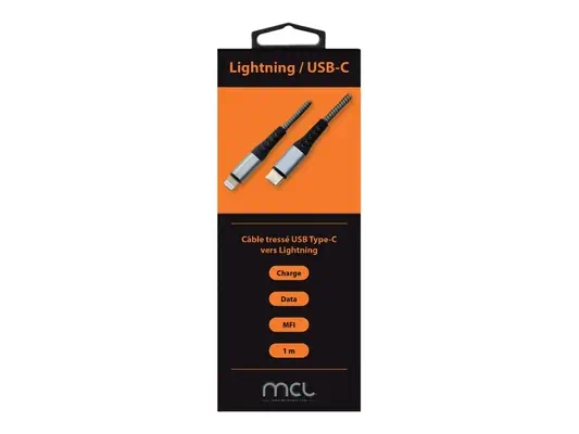 MCL Câble tressé USB Type-C vers Lightning Certifié MFI - Câble HDMI - visuel 2