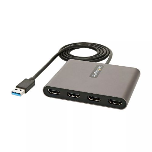 Revendeur officiel StarTech.com Adaptateur USB 3.0 vers 4x HDMI - Carte Vidéo & Graphique Externe - Convertisseur USB Type-A vers Quadruple Écran HDMI - 1080p 60Hz - Dongle Multi Écran USB A vers HDMI - Windows Uniquement