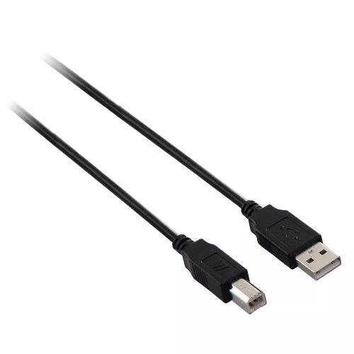 Vente Câble USB V7 Câble USB 2.0 A mâle vers USB 2.0 B mâle, noir 2m 6.6ft