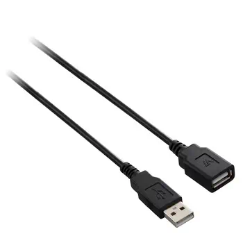 Revendeur officiel Câble USB V7 Câble d'extension USB 2.0 A femelle vers USB 2.0 A mâle, noir 3m 10ft