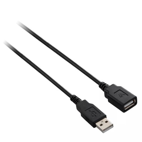 Revendeur officiel Câble USB V7 Câble USB 2.0 A mâle vers USB 2.0 A mâle, noir 5m 16.4ft