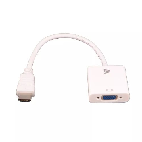 Vente Câble pour Affichage V7 Adaptateur vidéo HDMI mâle vers VGA femelle, blanc
