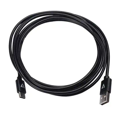 V7 Câble USB 2.0 A mâle vers USB-C mâle, noir 2m 6.6ft - visuel 7
