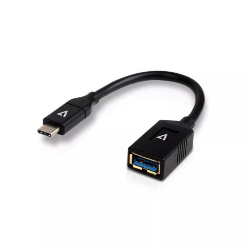 Revendeur officiel Câble USB V7 Câble USB 3.0 A femelle vers USB-C mâle, noir 0.3m 1ft