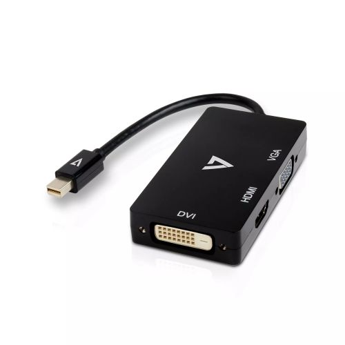 Revendeur officiel V7 Adaptateur Mini DisplayPort (m) vers VGA, HDMI ou DVI (f)