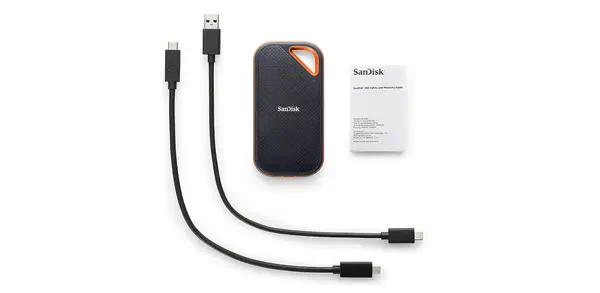 SanDisk Extreme PRO 4 To USB Type-C 3.2 Gen 2 (3.1 Gen 2) Noir, Orange - Sandisk - Disque dur SSD - visuel 3