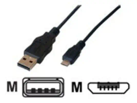 MCL Cable USB 2.0 type A male / micro USB B male - 2m (P - Câble USB - visuel 1