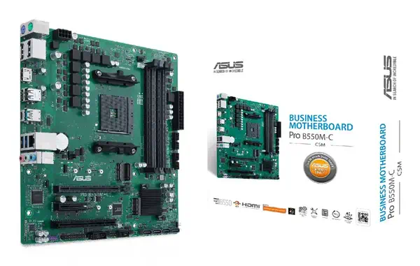 ASUS PRO B550M-C/CSM AMD B550 Emplacement AM4 micro Asus - visuel 1 - hello RSE - Design idéal pour le refroidissement