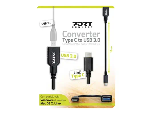 PORT DESIGNSCONVERTER TYPE C TO USB 3.0 - PORTDESIGNS - Câble USB - visuel 10