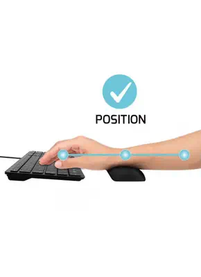 Port Designs 900718 repose-poignet Gel, Polyester, Caoutchouc, Silicone Noir - Clavier - visuel 5