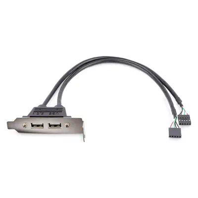 StarTech Equerre USB 2 ports - Adaptateur Slot USB - Faible - Câble USB - visuel 2