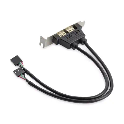 StarTech Equerre USB 2 ports - Adaptateur Slot USB - Faible - Câble USB - visuel 1