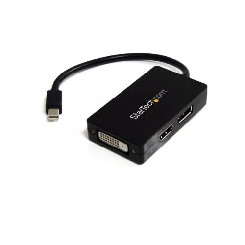 Revendeur officiel StarTech.com Adaptateur de voyage Mini DisplayPort vers DVI / DisplayPort / HDMI - Convertisseur vidéo 3-en-1
