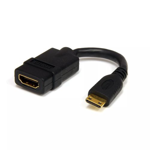 Vente Câble HDMI StarTech.com Adaptateur Mini HDMI vers HDMI 12,7cm - Convertisseur HDMI Haute Débit 4K - Adaptateur HDMI 4K 30Hz Ultra HD - HDMI 1.4 - Connecteurs Plaqués Or - Mini HDMI UHD 4K - Noir sur hello RSE