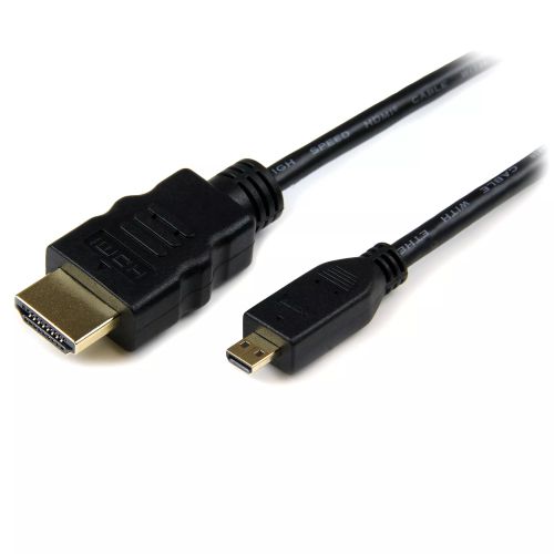 Revendeur officiel StarTech.com Câble HDMI haute vitesse avec Ethernet 1 m - HDMI vers HDMI Micro - M/M