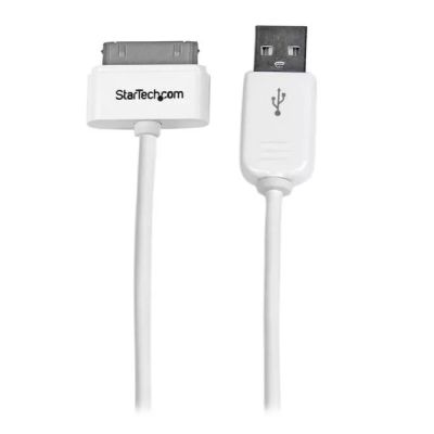 Vente Câble USB StarTech.com Câble connecteur Apple Dock 30 broches vers USB de 1 m pour iPad, iPhone, iPod - Blanc