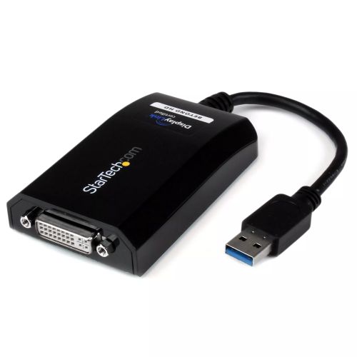 Vente StarTech.com Adaptateur USB 3.0 vers DVI - Adaptateur Vidéo Double Écran/Multi-Écrans de Carte Graphique /Vidéo Externe USB 3.0 vers DVI – Adaptateur d'Affichage USB - 2048 x 1152 au meilleur prix