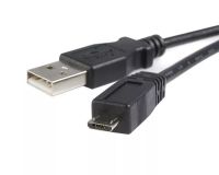 Câble de charge /synchronisation mobile USB A vers Micro B slim de 1 m pour  smartphone et tablette - M/M - Noir