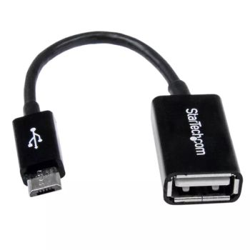 Revendeur officiel StarTech.com Câble adaptateur Micro USB vers USB Host OTG de 12cm - Mâle / Femelle - Noir