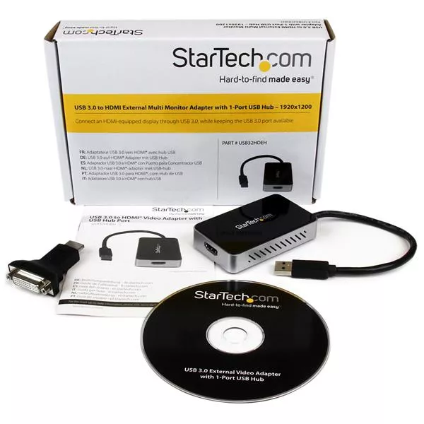 StarTech.com Carte Graphique Externe USB 3.0 vers HDMI - Adaptateur  Graphique Vidéo Double Écran/Multi-Écrans Externe USB 3.0 ve