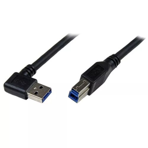 Revendeur officiel Câble USB StarTech.com Câble USB 3.0 SuperSpeed A vers B coudé à angle droit 1 m - M/M - Noir