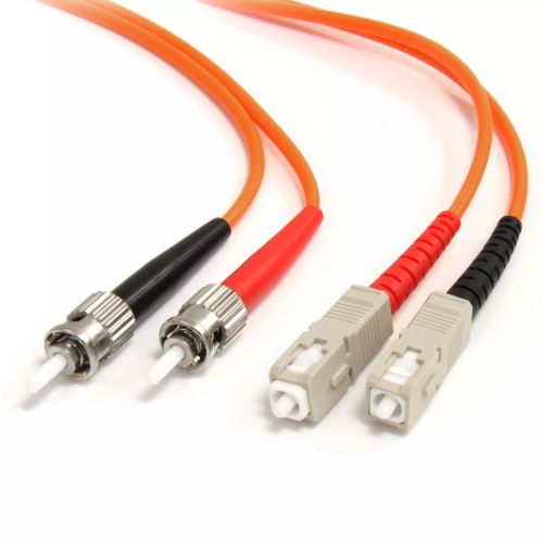 Vente StarTech.com Câble / Jarretière fibre optique duplex multimode 62.5/125 OM1 de 2m - ST vers SC - Orange au meilleur prix
