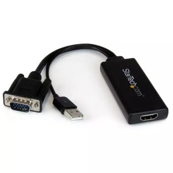 Achat StarTech.com Adaptateur VGA vers HDMI avec audio et alimentation par USB – Convertisseur VGA vers HDMI portable – 1080p au meilleur prix