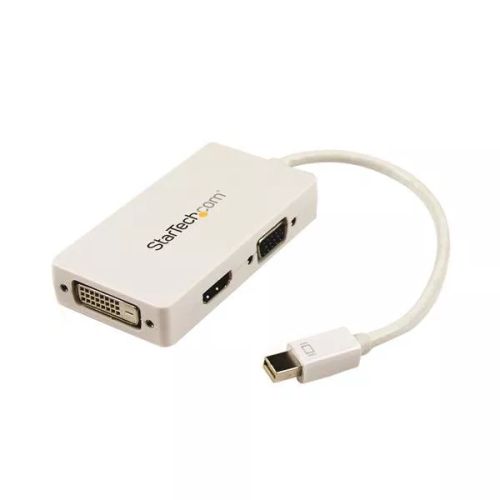Vente Câble HDMI StarTech.com Adaptateur de voyage Mini DisplayPort vers VGA / DVI / HDMI - Convertisseur vidéo 3-en-1 - Blanc