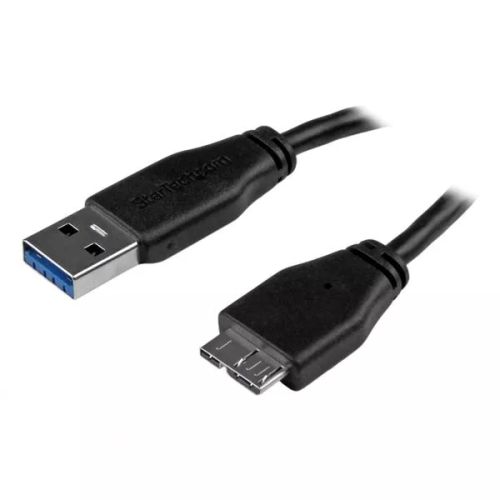 Vente Câble USB StarTech.com Câble SuperSpeed USB 3.0 slim A vers Micro B de 15 cm - Mâle / Mâle - Noir