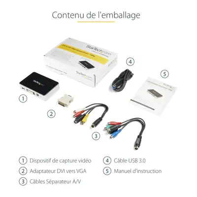 StarTech Boîtier d'acquisition vidéo HD USB 3.0 - Enregistreur - Câble HDMI - visuel 9